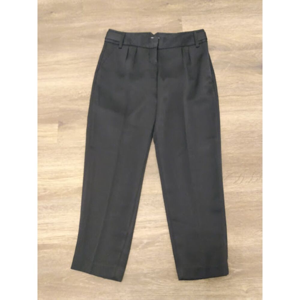 Express 2R High Waisted Pleated Tapered Pant Black
